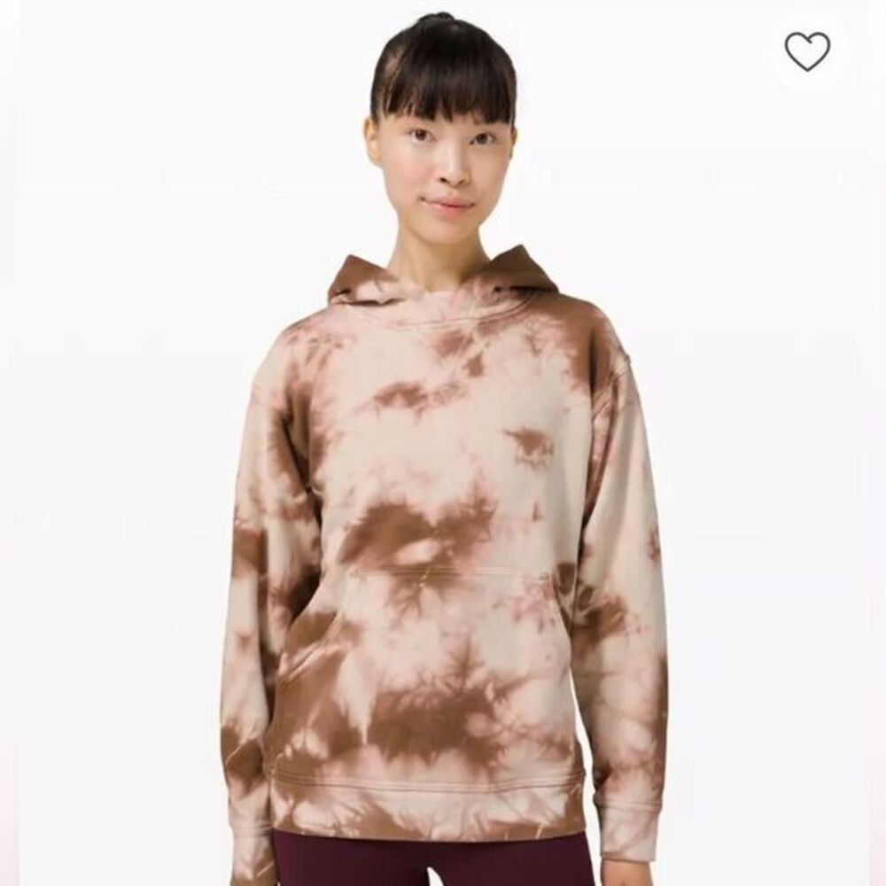 Lululemon Women’s 6 All Yours Hoodie Sweatshirt Earth Dye Clay Brown 100% Cotton